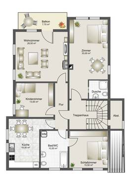 OG Wohnung (Nicht maßstabsgerecht!) - 