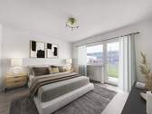 Schlafzimmer 2 - 3 Zimmer Etagenwohnung zur Miete in Augsburg
