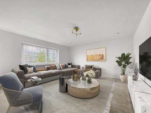 Wohnzimmer - Etagenwohnung mit 93,00 m² in Augsburg zur Miete
