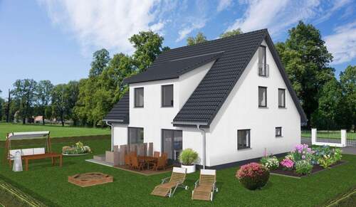 Ansicht Doppelhaus - Grundstück in Zingst