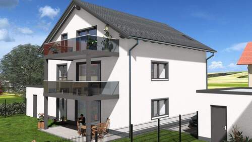 Ansicht Süd-/Westseite - 2 Zimmer Etagenwohnung zum Kaufen in Kaltental / Blonhofen