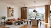 Munstead Wood_Wohnzimmer Visualisierung - 3 Zimmer Etagenwohnung zum Kaufen in Berlin