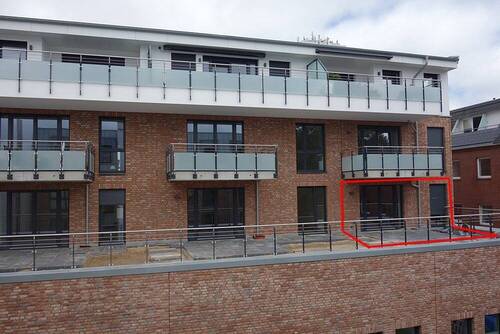 Blick auf die Terrasse - 3 Zimmer Etagenwohnung zur Miete in Itzehoe