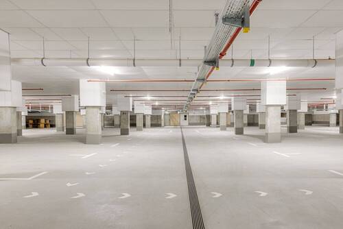 Blick in die Tiefgarage - Etagenwohnung mit 85,10 m² in Landsberg am Lech zum Kaufen