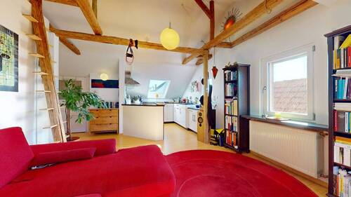Wohnbereich Ansicht I - Etagenwohnung mit 49,00 m² in Frankfurt am Main zum Kaufen
