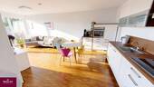 Blickrichtung Küche, Essen, Wohnen - 2 Zimmer Etagenwohnung in Merzhausen