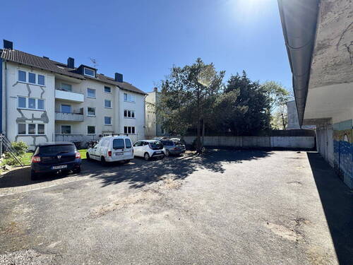 Sicht auf die Wohnungen von de - 