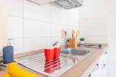 Küche Vergleichswohnung - Möblierte 1-Raum-Wohnung mit Balkon