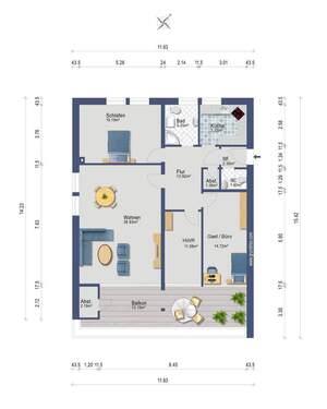 Darstellung und Maßangaben sind ohne Gewähr - 