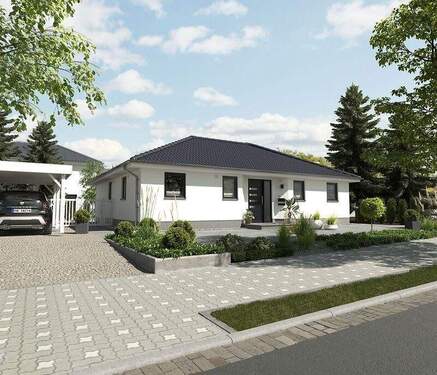 WBG 108 - Straßenansicht - Bungalow mit 108,00 m&sup2; in Nessetal-Hochheim zum Kaufen