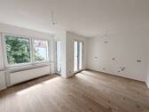 Wohnzimmer mit offener Küche - Düsseldorf-Derendorf! 2-Zimmer-Wohnung - Erstbezug nach Sanierung!