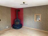 Wohnzimmer 1. OG mit Kaminofen - 