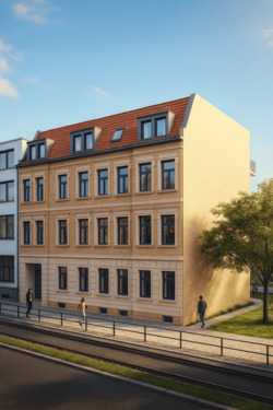 Strassenansicht - 2 Zimmer Etagenwohnung zum Kaufen in Taucha