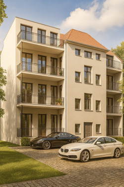  Hofansicht - 2 Zimmer Etagenwohnung in Taucha