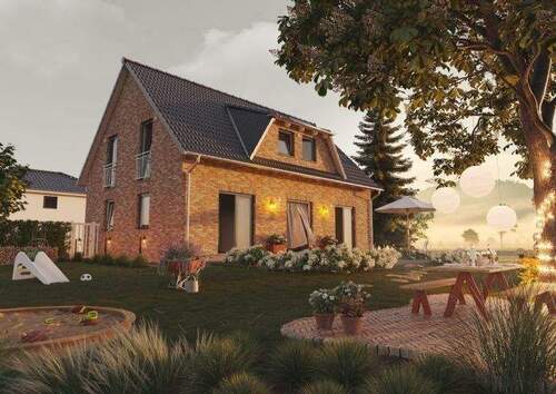 Landhaus-142-Garten-Klinker-01-Aura - 6 Zimmer Einfamilienhaus zum Kaufen in Pritzwalk
