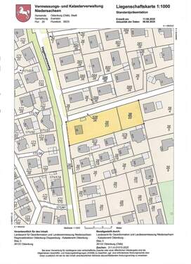 Auszug aus der Liegenschaftskarte - 