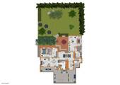 Grundriss mit Außenanlagen - 