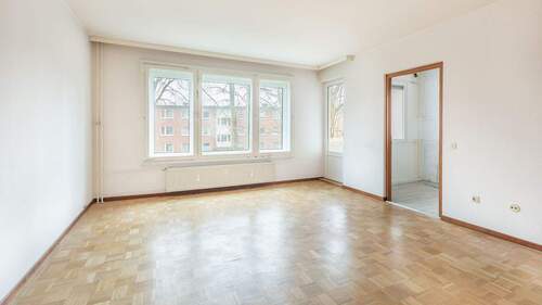 Wohnzimmer - Etagenwohnung mit 53,80 m&sup2; in Hamburg zum Kaufen