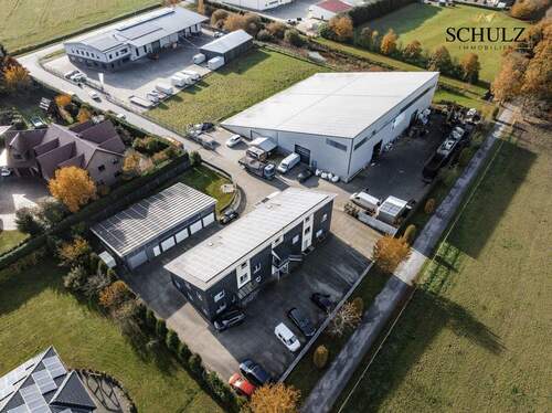 Ansicht von oben - Halle in Molbergen