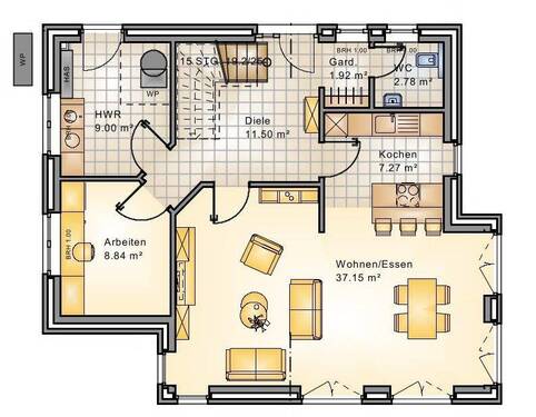 Erdgeschoss - Einfamilienhaus mit 138,00 m² in Apen / Augustfehn zum Kaufen