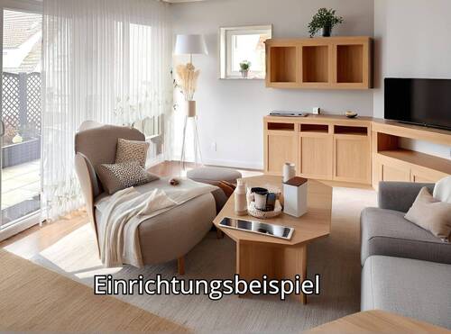 Wohnzimmer/ Einrichtungsbeispiel - Etagenwohnung mit 69,00 m&sup2; in Hechingen zum Kaufen