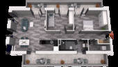 Grundriss D3 2,5 - 3 Zimmer Etagenwohnung in Frankfurt