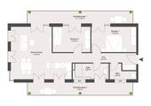 Grundriss WHG 02.5 - Etagenwohnung mit 88,00 m&sup2; in Frankfurt zum Kaufen