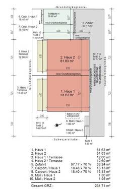 Flächenaufteilungsplan - 