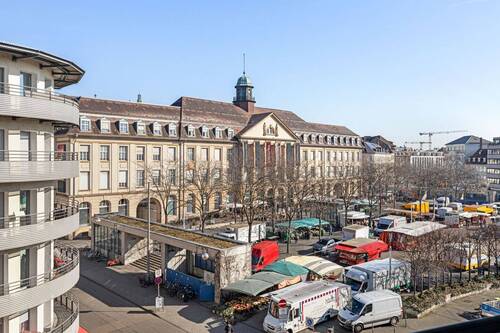 Aussicht 4. OG - 1 Zimmer Mehrfamilienhaus, Wohnhaus zum Kaufen in Karlsruhe