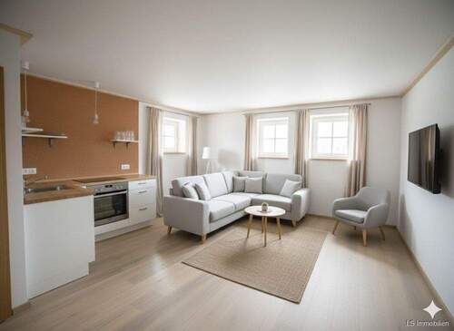 EG Wohnbereich mit Küche - 2 Zimmer Etagenwohnung zum Kaufen in Bad Zwischenahn / Dreibergen