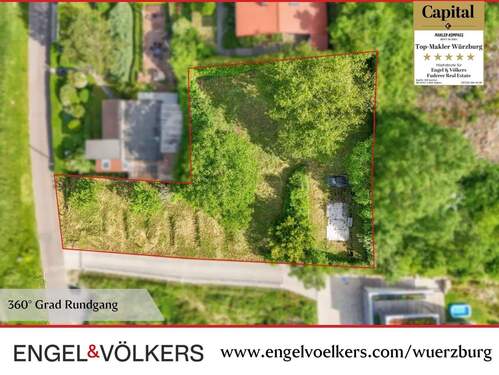 Branding - Traumlage in Gerbrunn: Hanggrundstück in ruhiger Sackgasse mit Blick ins Grüne