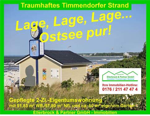 Lage Lage Lage - Gepflegte 2-Zi.-Eigentumswohnung (300 m zum Strand)