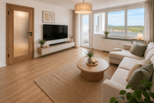 Wohnzimmer Darstellung - Fernblick & viel Potenzial! Frei ab sofort!