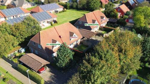 Gesamtansicht - MIETFREI! Großzügige, gepflegte DHH mit Carport zu einem fairen Preis in sehr ruhiger Ortslage