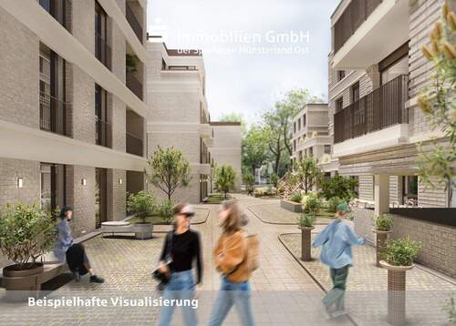 Innenhof - 3 Zimmer Etagenwohnung in Münster