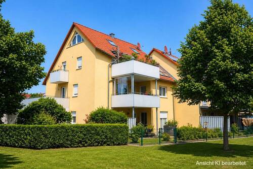 Aussenansicht 2 mit Hinweis.jpeg - 3 Zimmer Terrassenwohnung zum Kaufen in Allersberg