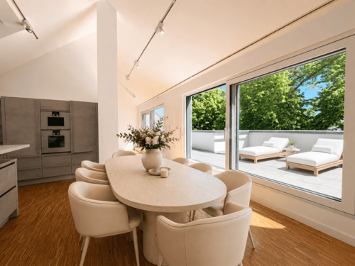 Esszimmer - Haus im Haus! Luxus verteilt auf 2 Ebenen mit Garten und Garage in Villenlage