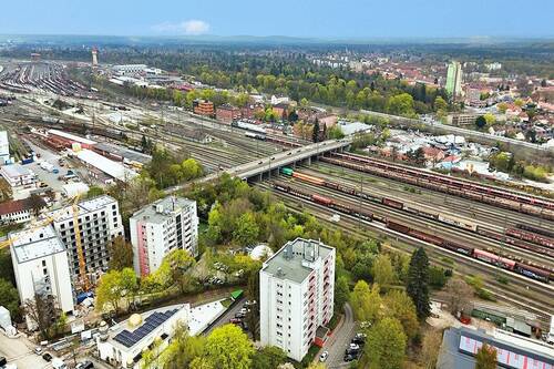 Luftaufnahme - Innerstädtisches Grundstück in Nürnberg mit Potential