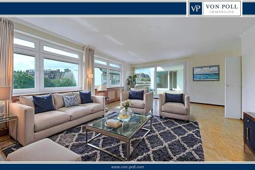 Titel - Lichtdurchflutetes Dachgeschoss-Appartement in Top-City-Lage mit Aufzug und großer Süd-Terrasse