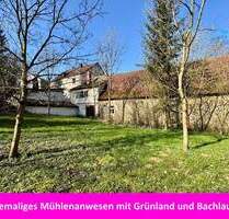 ehemalige Mühle, und großzügiger Grünfläche - Selbstversorger -Land- und Forstwirtschaftliches Anwesen mit 4 Wohnungen, Scheune und Nebengebäuden - Schonungen