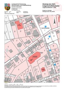 Katasterkarte Schiffweiler Karlstraße 12 - 