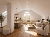 Beispiel Wohnzimmer - 2 Zimmer Etagenwohnung in München