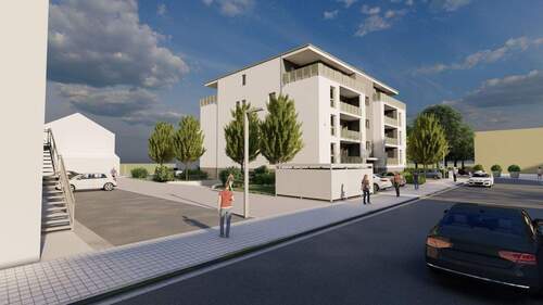 Straßenansicht Eingansbereich - 