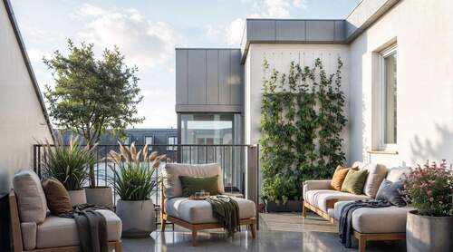 Visualisierung: Terrasse - Dachgeschossausbau mit Neubaustandard!