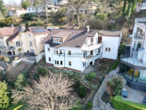 Luftaufnahme Talseite - Attraktive Immobilie mit unvergleichlichem Neckarblick - Ideal für Familien und Investoren!