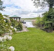 Wassergrundstück mit Einfamilienhaus, Gartenhaus und Bootssteg - Erbbaurecht - Heidesee Dolgenbrodt