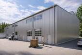 Außenansicht - Modularer Gewerbepark Gewerbeeinheit Halle Neubau Gewerbehalle Büro Lager Werkstatt Garagenpark