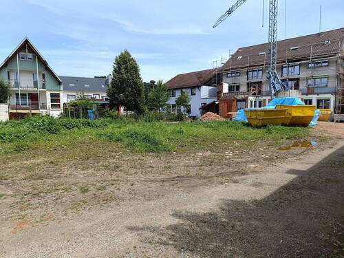 Blick Nordosten - Baugrundstück ruhig in einer Sackgasse in Oberschopfheim