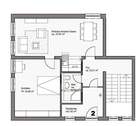 Grundriss 4-Zimmer-Maisonette-Wohnung, obere Ebene - 