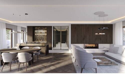 Wohnzimmer - Etagenwohnung mit 193,80 m&sup2; in München zum Kaufen